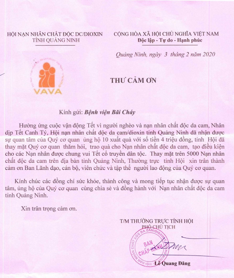 Hội nạn nhân chất độc da cam/dioxin tỉnh Quảng Ninh